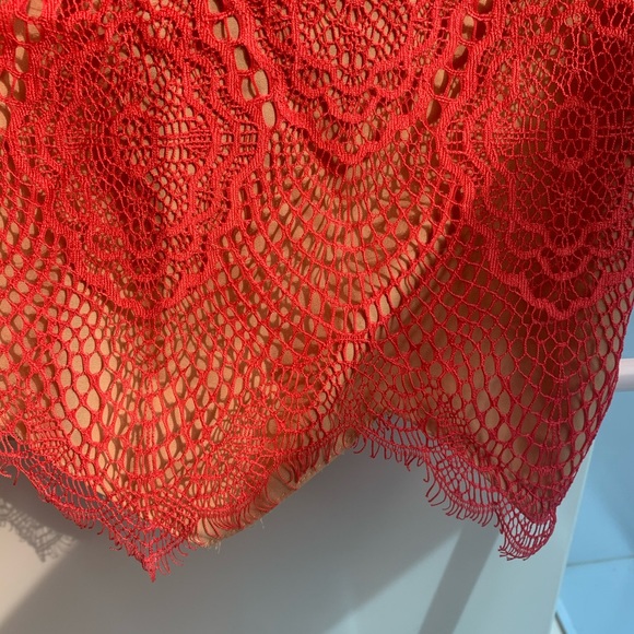 Coral Lace Bodycon Dress Akira Black Label Size S - Picture 5 of 6